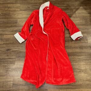 Chubbies Santa Claus Plush Robe Red White Sherpa Lined Men Soft One Size Holiday